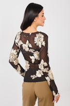 Blusa da donna in voile floreale - 223380