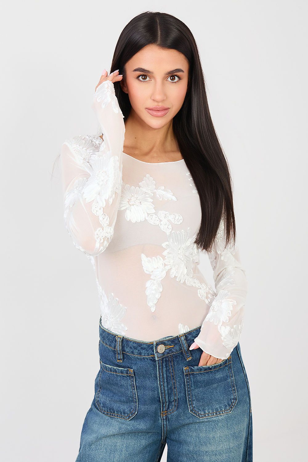 Blusa da donna in voile floreale - 223380