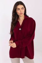 rosso 2 / Universale Blusa elegante con laccio regolabile