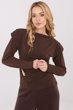 Marrone / Universale Blusa elegante in viscosa