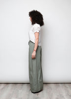 Blusa in viscosa aperta con colletto