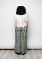 Blusa in viscosa aperta con colletto