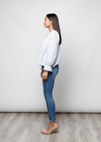 Blusa a manica lunga rigata
