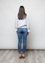 Blusa a manica lunga rigata