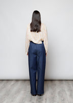 Camicia con fiocco, a manica lunga, stampa floreale con filo lurex.