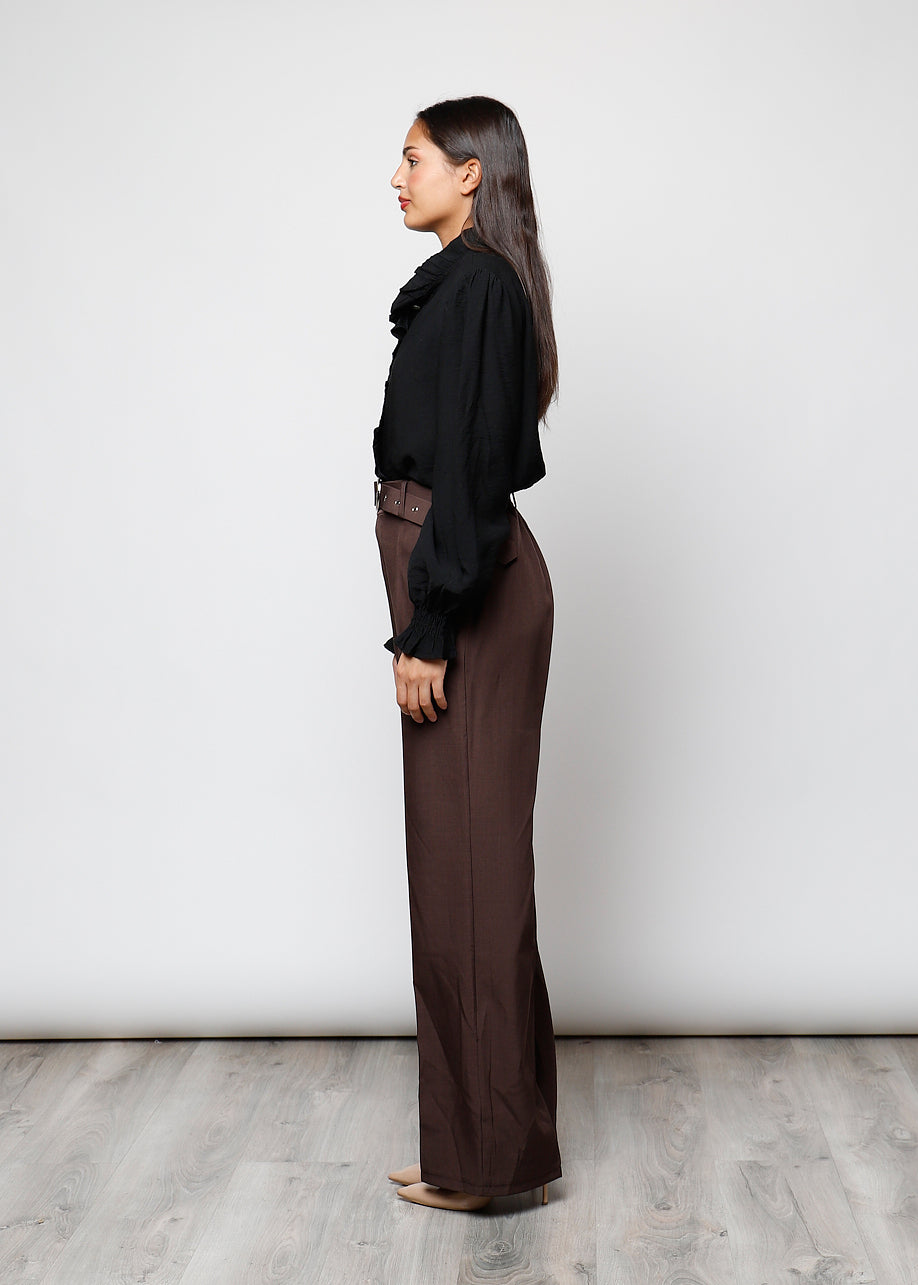 Blusa con bottoni in viscosa  - 0025598