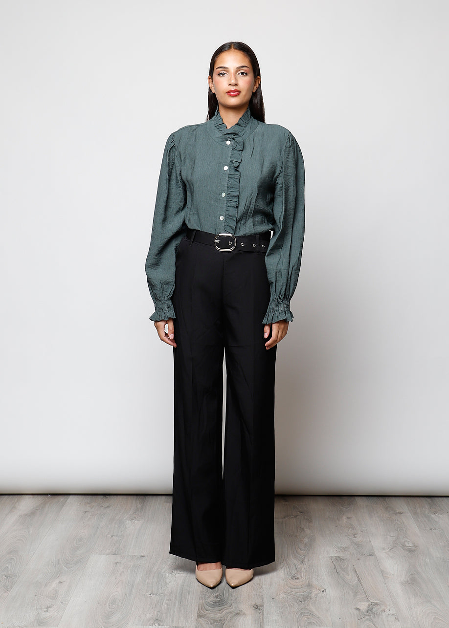 Blusa con bottoni in viscosa  - 0025598