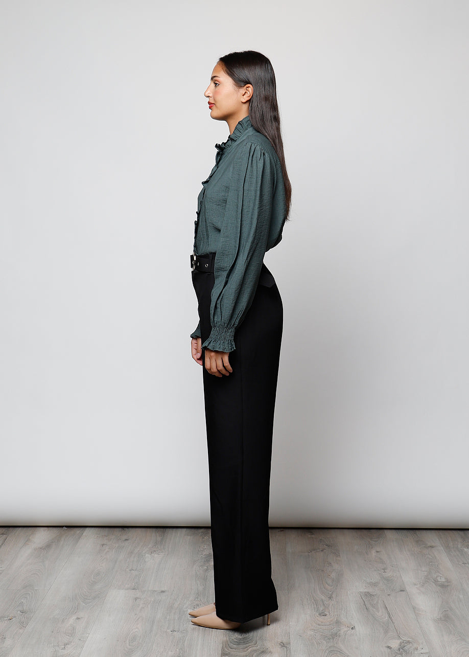 Blusa con bottoni in viscosa  - 0025598