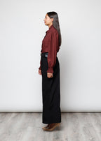 Blusa con bottoni in viscosa  - 0025598