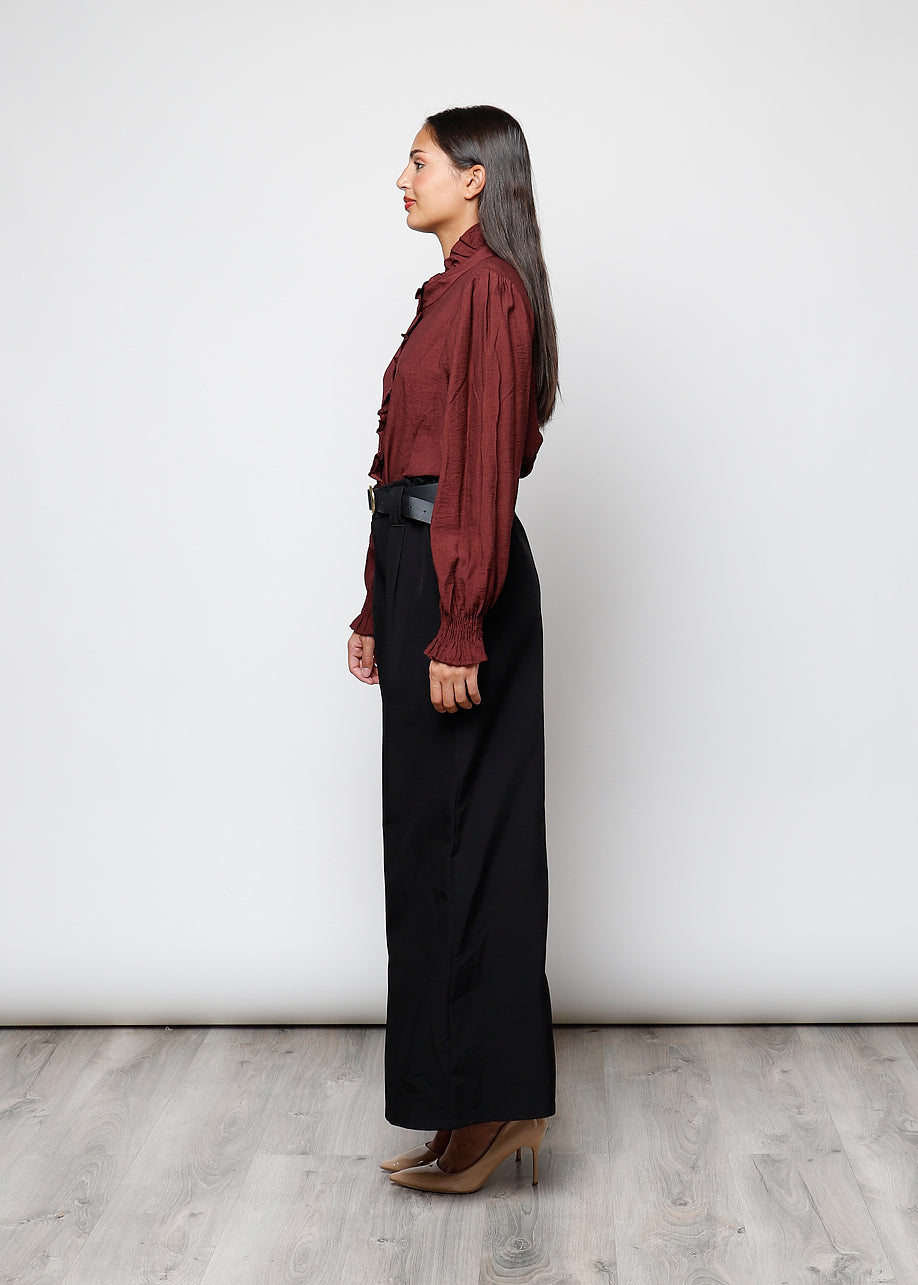 Blusa con bottoni in viscosa  - 0025598