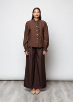 Blusa con bottoni in viscosa  - 0025598