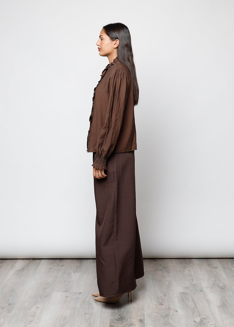 Blusa con bottoni in viscosa  - 0025598