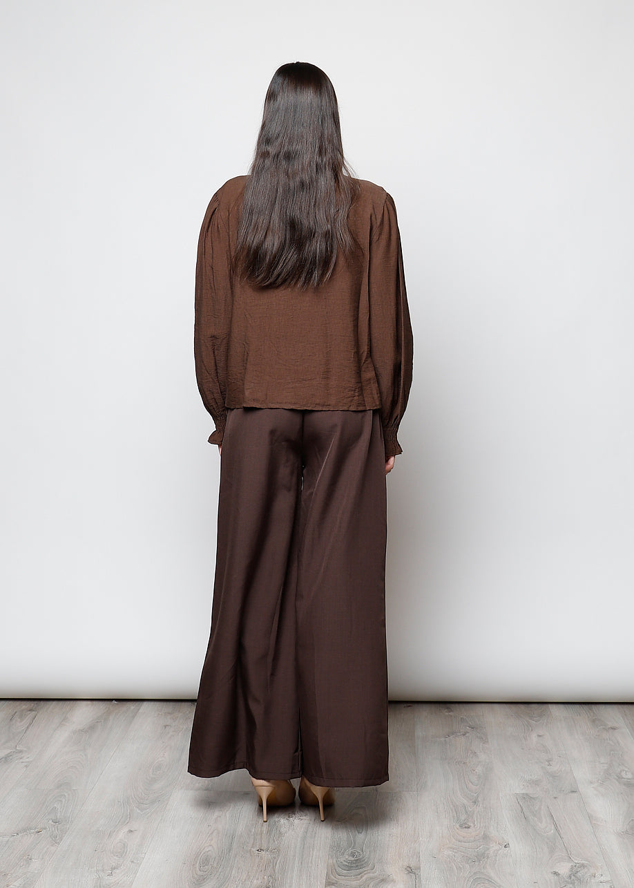 Blusa con bottoni in viscosa  - 0025598
