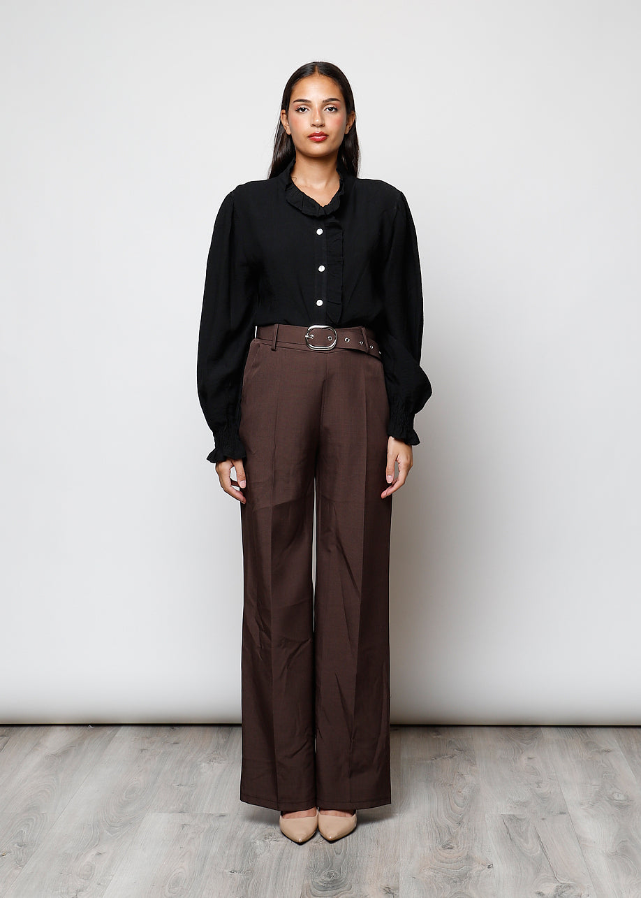 Blusa con bottoni in viscosa  - 0025598