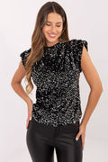 Nero / Universale Blusa con pailettes - 219202