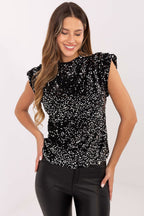 Nero / Universale Blusa con pailettes - 219202