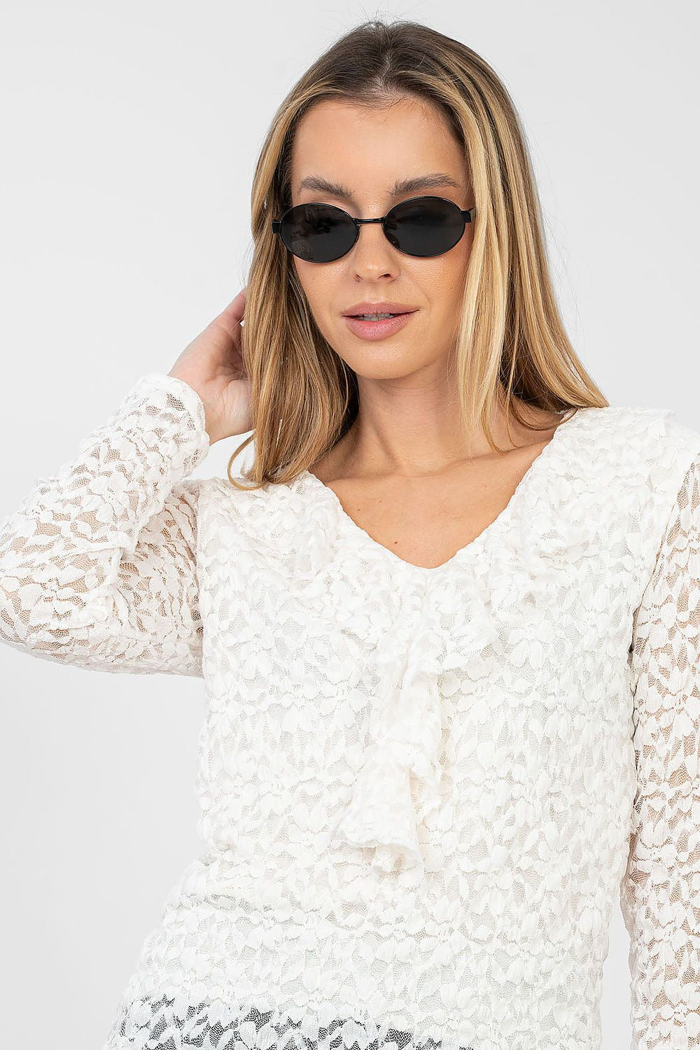 Blusa in pizzo viscosa - 223838