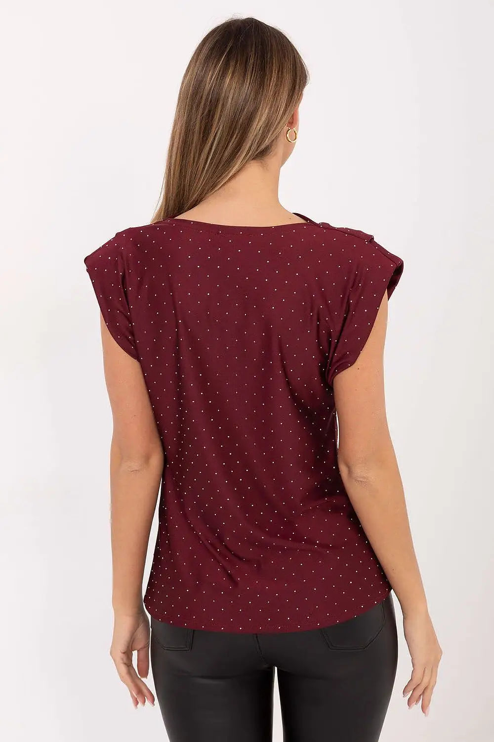 Blusa smanicata con paillettes - 221994