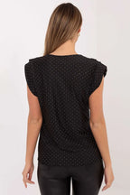 Blusa smanicata con paillettes - 221994