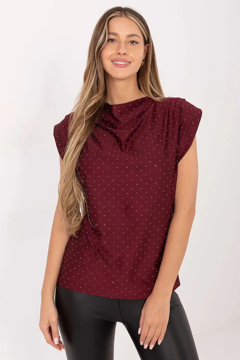 Blusa smanicata con paillettes - 221994
