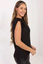 Blusa smanicata con paillettes - 221994