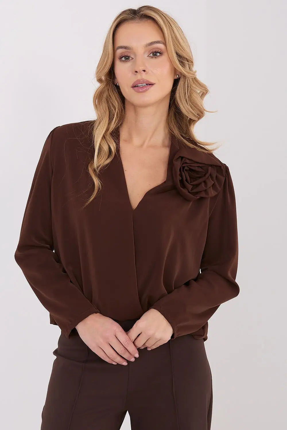 Blusa sofisticata con a V - 203717