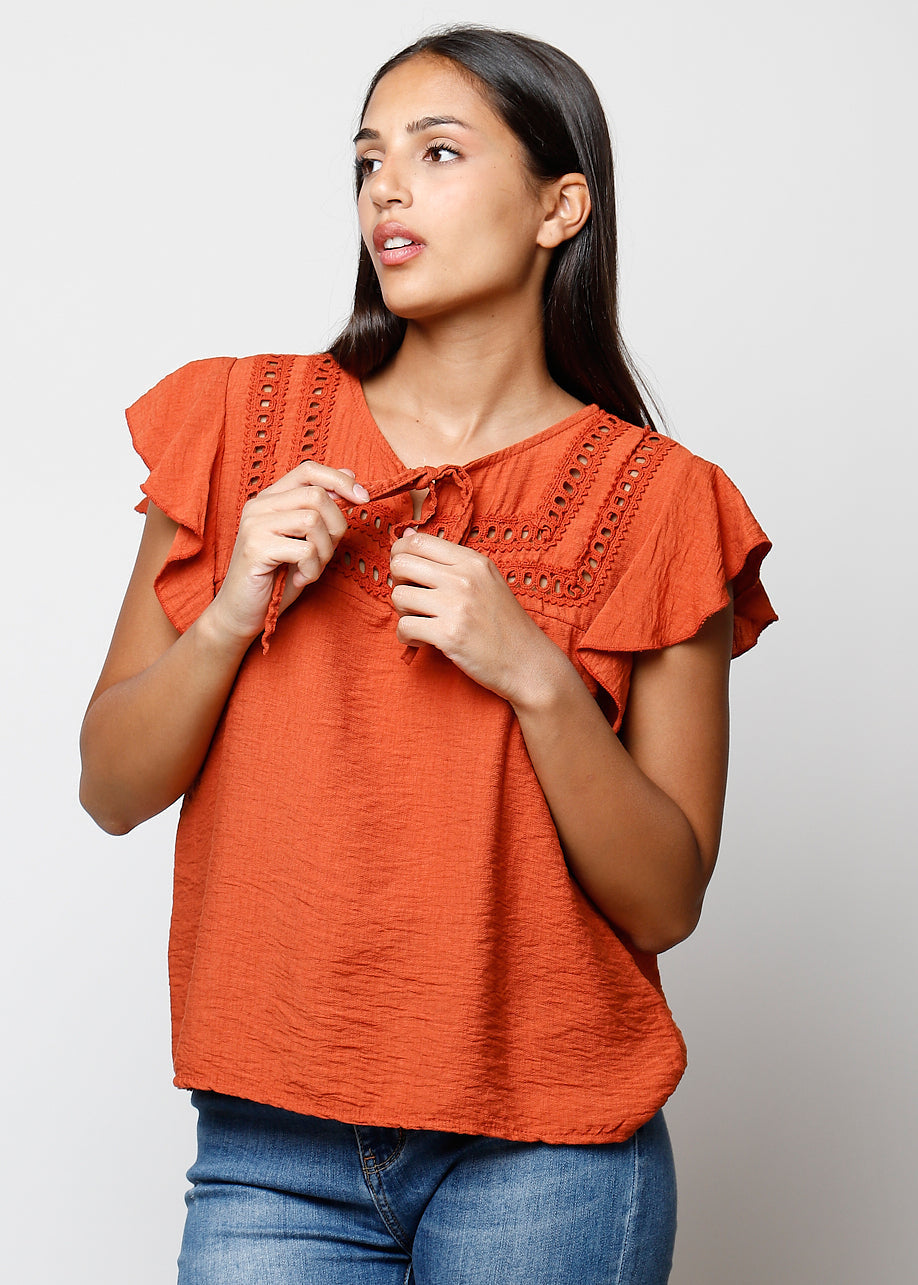 Mattone / Taglia unica Blusa in viscosa - 0025600