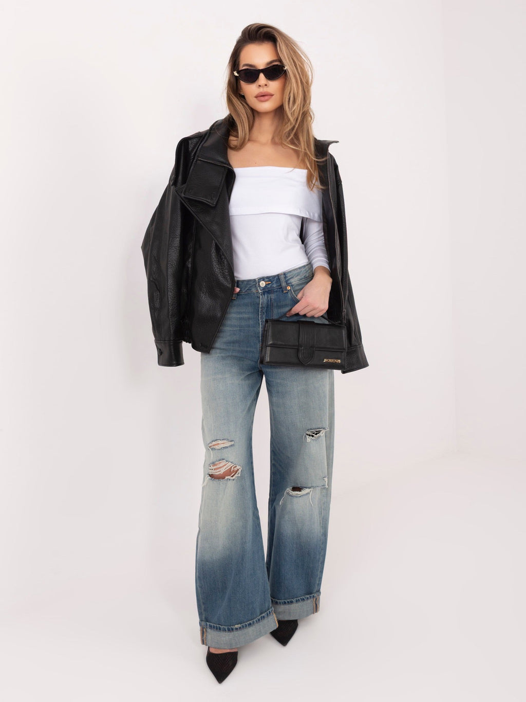 Blusa Fitted con Scollo Off-the-Shoulder in Cotone (Oriana)