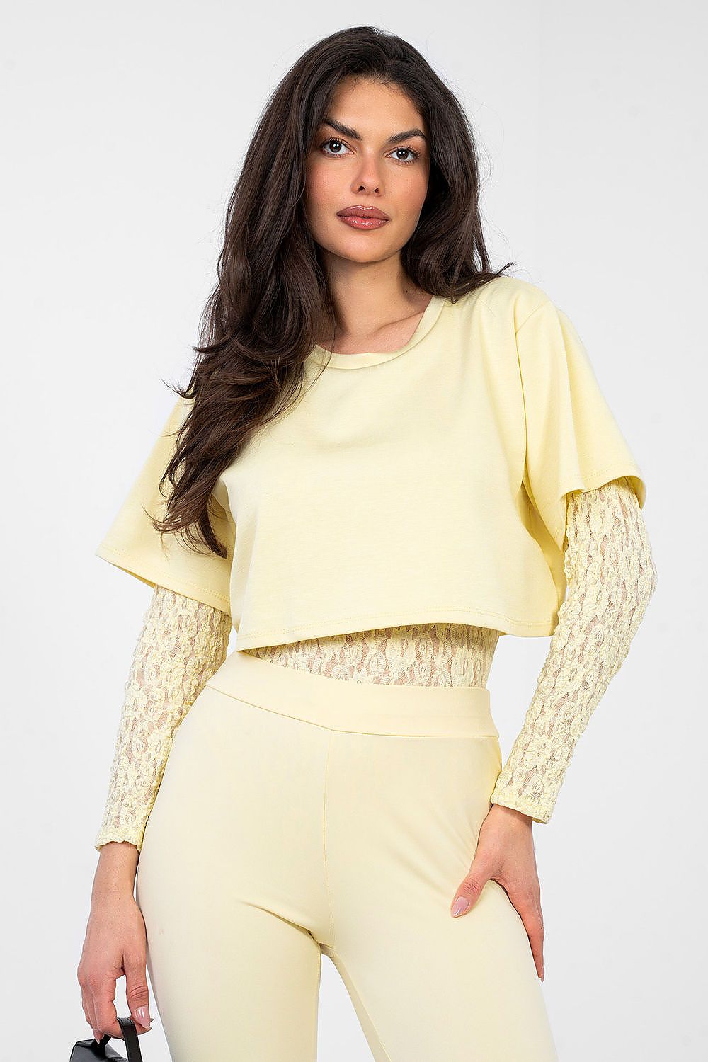 Body in pizzo con t-shirt - KYLIE - 224071