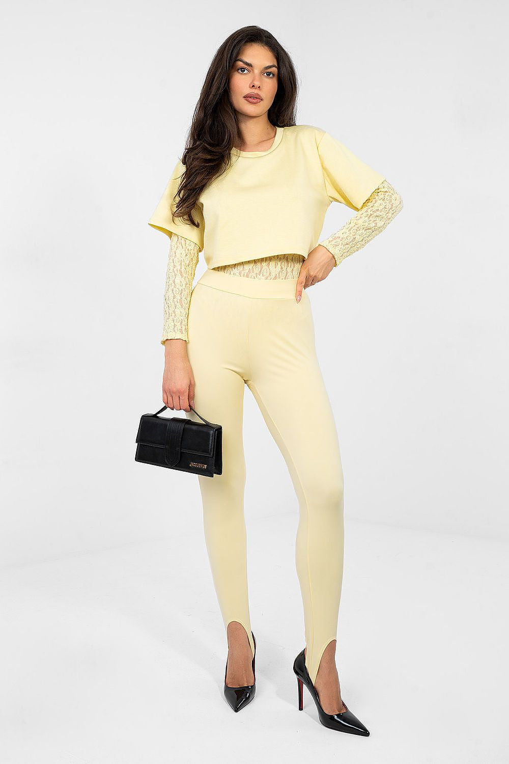 Body in pizzo con t-shirt - KYLIE - 224071