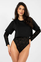 Body in pizzo con t-shirt - KYLIE - 224071