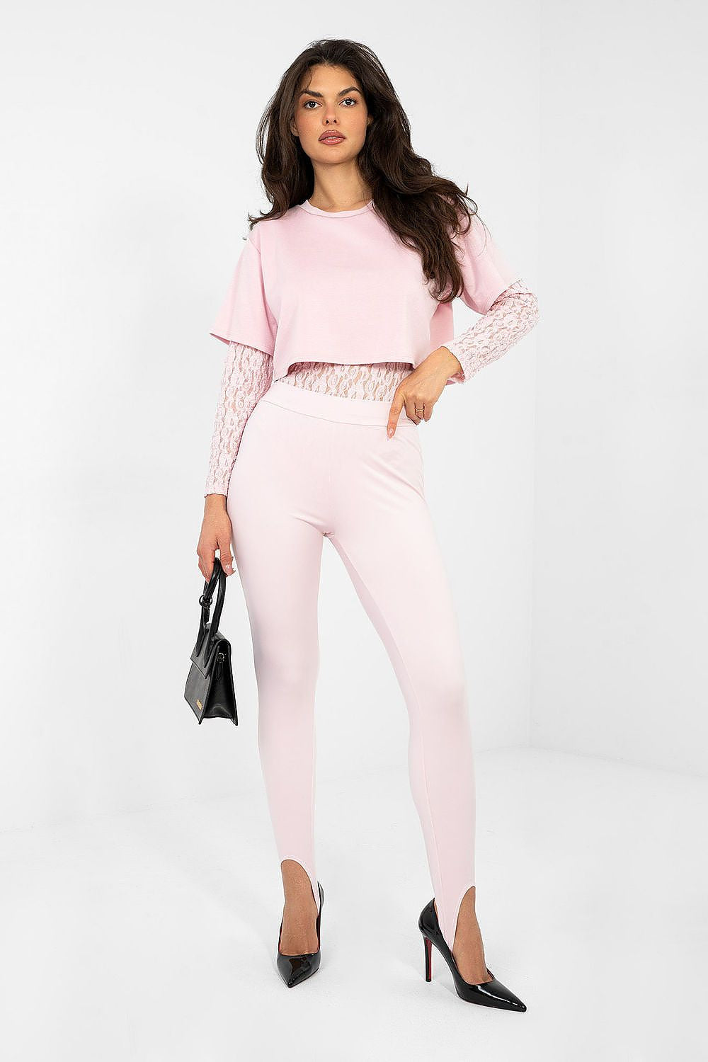 Body in pizzo con t-shirt - KYLIE - 224071