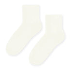ecru / 35-37 Calze corte donna con risvolto senza elastico
