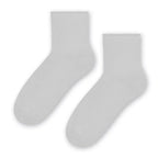 Grigio / 35-37 Calze corte donna con risvolto senza