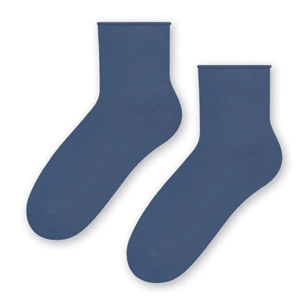 Jeans / 35-37 Calze corte donna con risvolto senza elastico