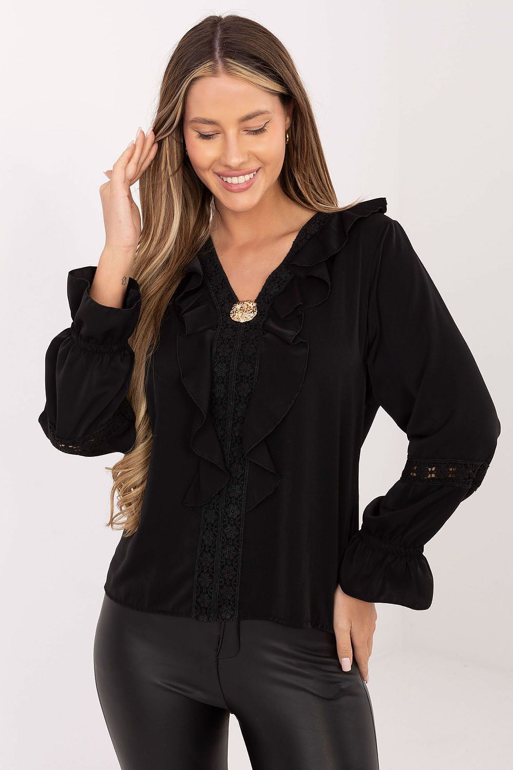 Nero / Universale Camicetta donna elegante e versatile