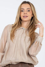 Camicetta elegante in tencel con elastico vita - ASIA