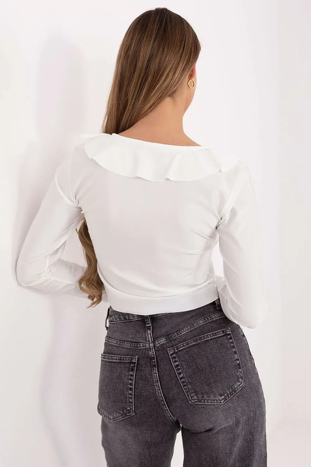 Camicetta in viscosa con a laccio e ruches frontale - 222150