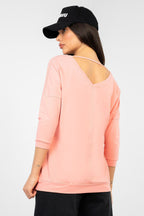 Camicetta versatile in cotone elasticizzato con scollo a V