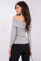 Camicetta in Viscosa Silk-Touch – Scollo alla Spagnola