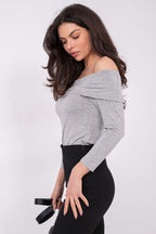 Camicetta in Viscosa Silk-Touch – Scollo alla Spagnola