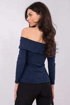 Camicetta in Viscosa Silk-Touch – Scollo alla Spagnola