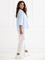 Camicia in 100% Cotone con Scollo a V e Maniche 3/4 (Lara)