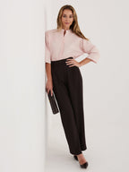 Camicia in 100% Cotone con Scollo a V e Maniche 3/4 (Lara)