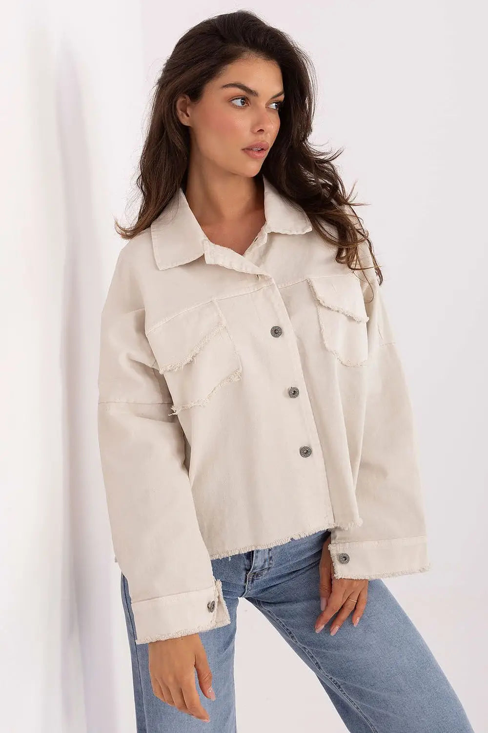 Camicia a manica lunga da donna in cotone - 216734