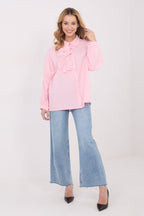 Camicia casual da donna in cotone elasticizzato - 223329