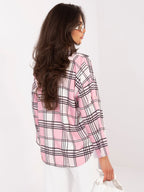 Camicia Casual a Quadri con Maniche 7/8 e Colletto (Kate)
