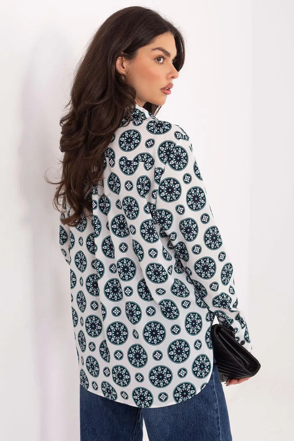 Camicia da donna con colorata e retro allungato - 222840