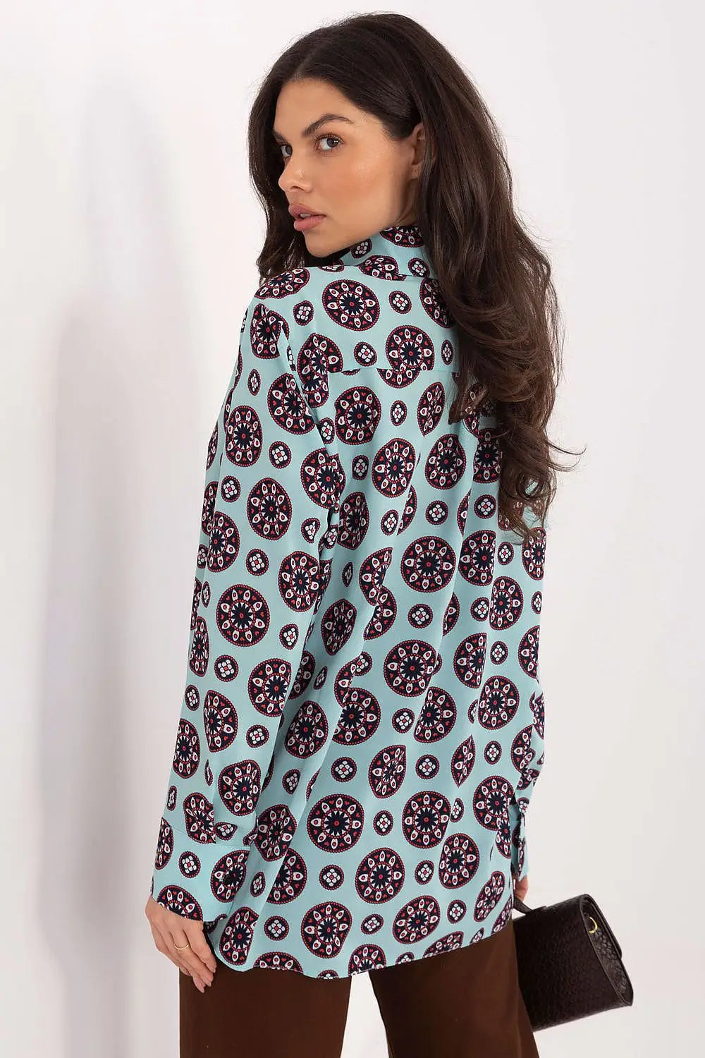 Camicia da donna con colorata e retro allungato - 222840