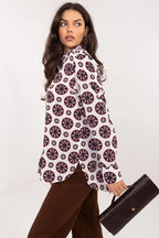 Camicia da donna con colorata e retro allungato - 222840